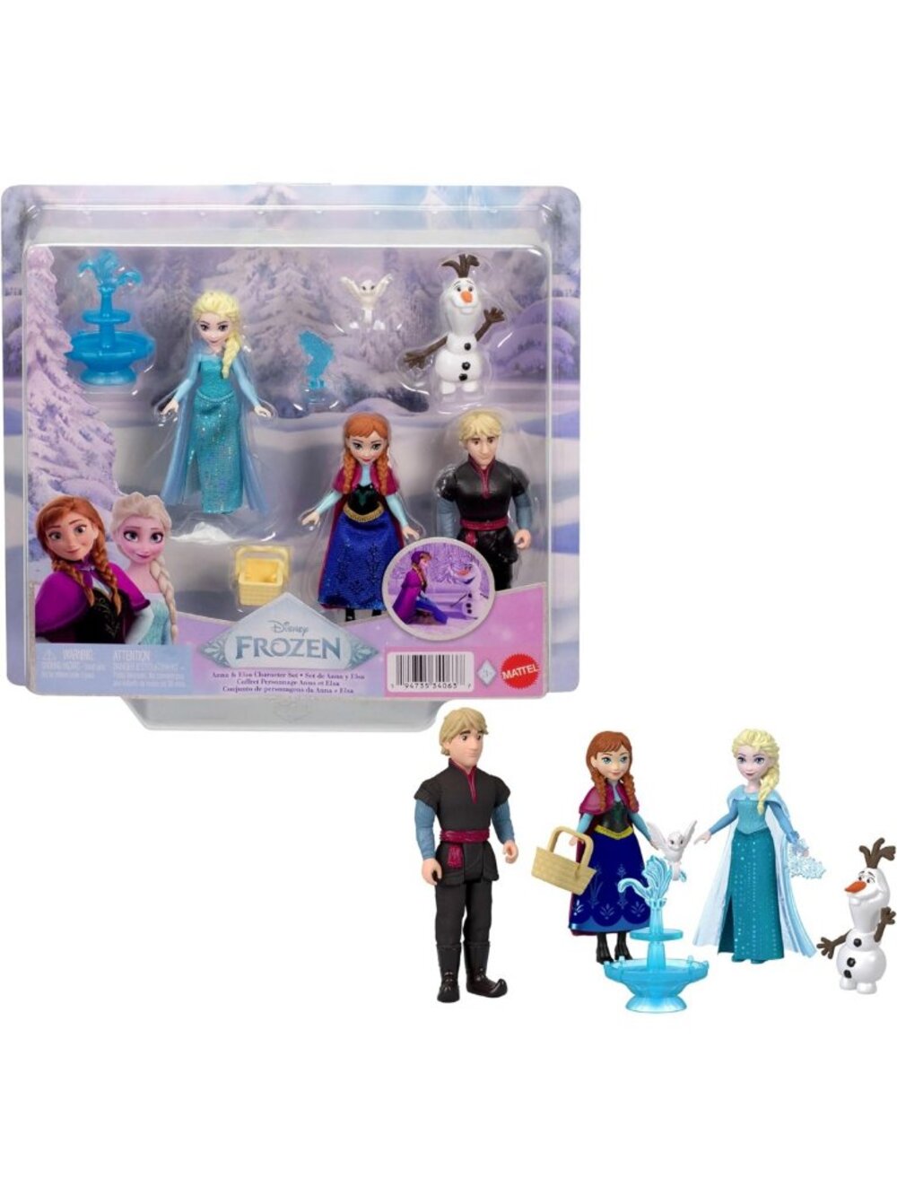 Frozen Doll Set of 4: Anna, Elsa, Kristoff & Olaf - Collectible Mini Figures